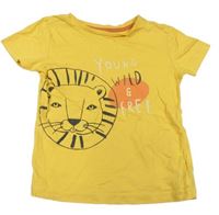 Žluté tričko s lvíčkem Mothercare
