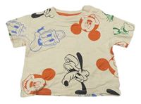 Béžové tričko s Mickeym zn. Disney