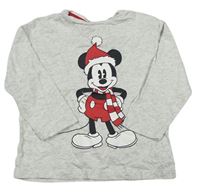 Šedé melírované triko s Mickeym H&M