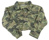 Khaki-béžová army crop riflová bunda Matalan