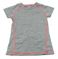 Šedé melírované sportovní tričko H&M