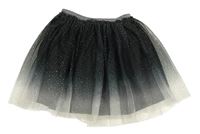 Tmavošedo-šedá ombré třpytivá sukně H&M
