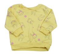 Žlutá mikina s králíčky St. Bernard 