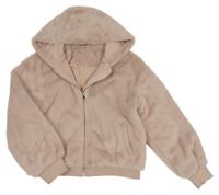 Světlerůžová kožešinová podšitá bunda s kapucí zn. M&Co.