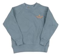 Modrošedá mikina s nápisem Vonrike