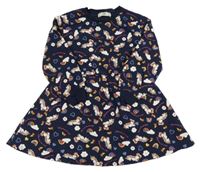 Tmavomodré teplákové šaty s jednorožci C&A