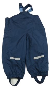 Tmavomodré šusťákové podšité laclové kalhoty Impidimpi