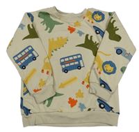 Béžová mikina s dinosaury George 