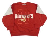 Červeno-bílá mikina s potiskem Harry Potter H&M