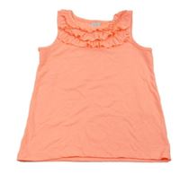 Neonově růžový top s volánky C&A