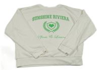 Bílá crop mikina s nápisem Matalan