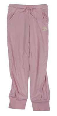 Světlerůžové tepláky s nášivkou Little kids