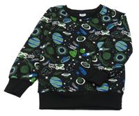 Černá mikina s vesmírem Kiki&Koko