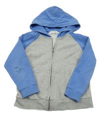 Šedo-modrá proínací mikina s kapucí H&M
