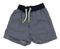 Tmavomodro-bílé pruhované plážové kraťasy Dopodopo