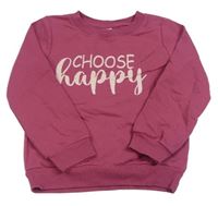 Světlevínová mikina s nápisy a srdíčkem Kiki&Koko