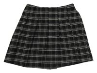 Černo-šedo-bílé kostkované kraťasy se sukní St. Bernard