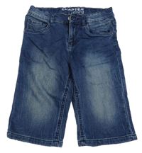 Tmavomodré teplákové riflové kraťasy Chapter Young