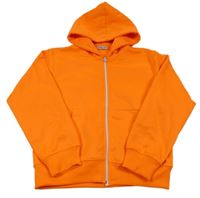 Křiklavě oranžová thermo propínací mikina s kapucí A2Z4 Kids