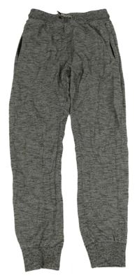 Šedo-černé melírované slim tepláky Next