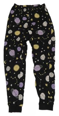 Černé pyžamové kalhoty s planetami LC WaIKIKI