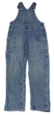 Modré plísňové cargo riflové laclové kalhoty M&S