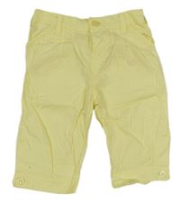 Světležluté plátěné crop kalhoty early days