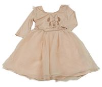 Světlerůžové šaty s Minnie a tylem a volánky Disney