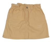 Světlekaramelová paper bag riflová sukně s prošoupáním little kids