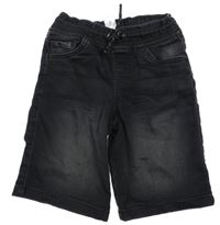 Černé teplákové riflové kraťasy F&F