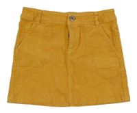 Hořčicová manšestrová sukně OKaïdi