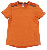 Tmavooranžové melírované funkční sportovní tričko Decathlon