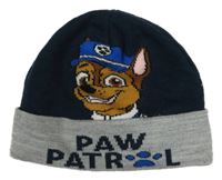 Tmavomodro-šedá čepice s PAW PATROL - Chase nickelodeon