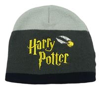 Šedá pletená čepice Harry Potter
