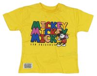Hořčicové tričko s Mickey mousem zn. Primark