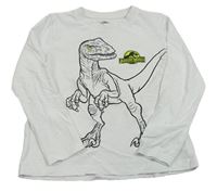 Bílé triko s dinosaurem - Jurský svět