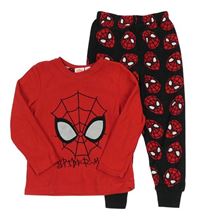 Červeno-černé fleecové pyžamo se Spidermanem Primark