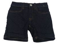 Tmavomodré slim fit riflové kraťasy H&M