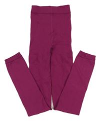 Fuchsiové thermo punčochové legíny Pocopiano