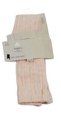 Nové - Růžové melírované vzorované punčocháče Heatons
