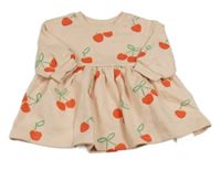 Nové - Meruňkové teplákové šaty s třešněmi M&S