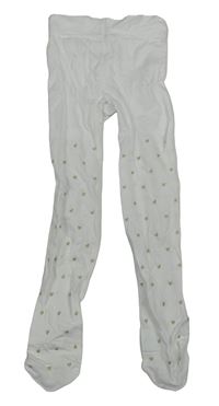 Bílé silonky se srdíčky