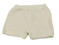 Smetanové pletené kraťasy Zara