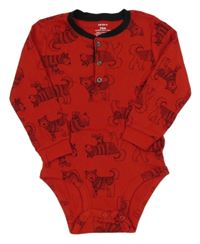 Červené žebrované body se psy Carter's