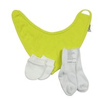 3set - Limetkový slinták + bílé ponožky + rukavičky