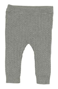 Šedé pletené tepláky s copánkovým vzorem M&S