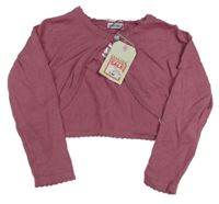 Nové - Starorůžové svetrové bolerko Crafted