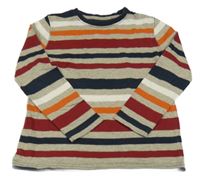 Šedo-barevné pruhované triko John Lewis