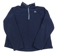 Tmavomodrá fleecová funkční mikina Quechua