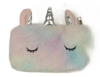 Duhová chlupatá taštička s jednorožcem